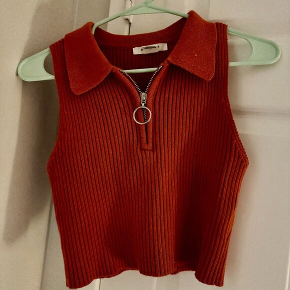 Glamorous Orange Cropped Tank - Picture 1 of 4